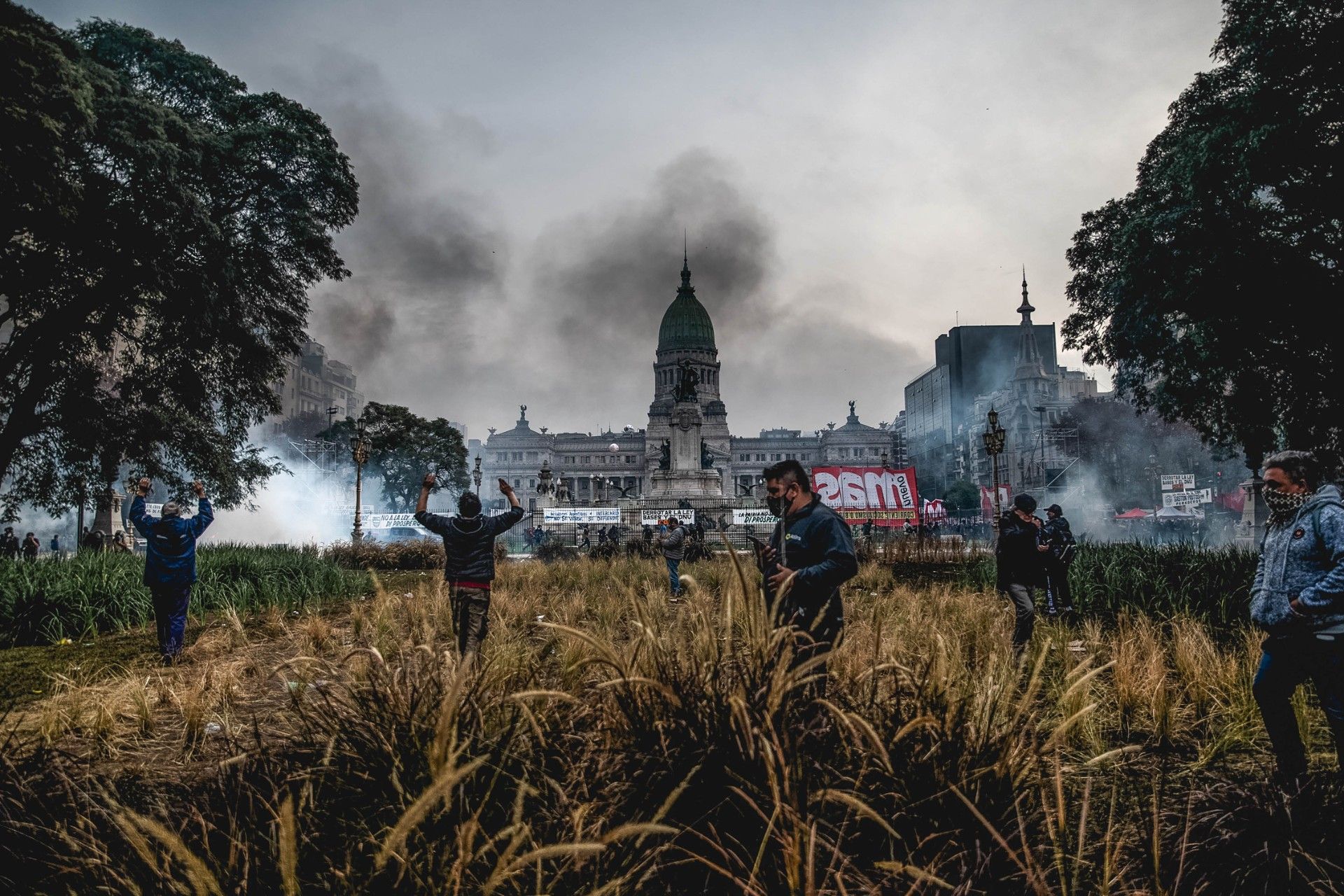 Tadeo Bourbon (CABA, junio 2024). Protestas y represión en el marco de la aprobación de la Ley Bases en el Senado de la Nación.